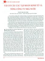 Tái cơ cấu các tập đoàn kinh tế và tổng công ty nhà nước 