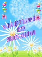Bài giảng điện tử mầm non lớp Mầm đề tài Truyện Em bé dũng cảm
