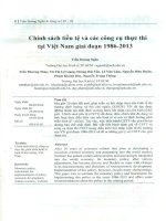 Chính sách tiền tệ và các công cụ thực thi tại việt nam giai đạn 1986   2013 
