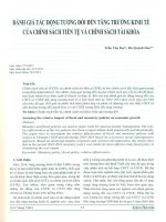 Đánh giá tác động tương đối đến tăng trưởng kinh tế của chính sách tiền tệ và chính sách tài khóa 