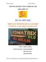 THIẾT kế mô HÌNH BẢNG LED điện tử DÙNG 1 MA TRẬN LED đa sắc 