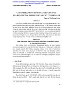 Các giải pháp tăng cường năng lực quản lý của hiệu trưởng trường THPT một số tỉnh phía nam 