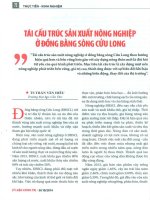 Tái cấu trức sản xuất nông nghiệp ở đồng bằng sông cửu long 
