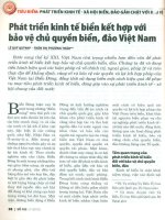 Phát triển kinh tế biển kết hợp với bảo vệ chủ quyền biển, đảo việt nam 