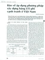 Bàn về áp dụng phương pháp xây dựng bảng i o phi cạnh tranh ở việt nam 