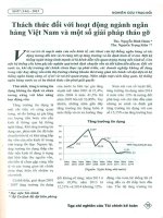 Thách thức đôi với hoạt động ngành ngân hàng việt nam và một số giải pháp tháo gỡ 