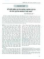 Về khái niệm lợi ích nhóm, nhóm lợi ích và các lợi ích nhóm ở việt nam 