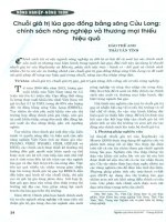 Chuỗi giá trị lúa gạo đồng bằng sông cửu long   chính sách nông nghiệp và thương mại thiếu hiêu quả 