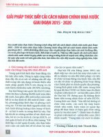 Giải pháp thúc đẩy cải cách hành chính nhà nước giai đoạn 2015 2020 