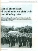 Một số chính sách phát triền về thanh niên và phát triển kinh tế nông thôn 