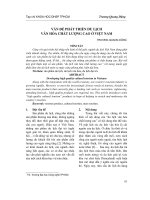 Vấn đề phát triển du lịch văn hóa chất lượng cao ở việt nam 