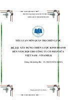 Xây dựng chiến lược kinh doanh đến năm 2020 cho công ty cổ phần sữa việt nam vinamilk