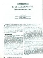 Du lịch sinh thái   tiềm năng và thực trạng 