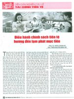 Điều hành chính sách tiền tệ hướng dến lạm phát mục tiêu 