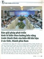 Bàn giải pháp phát triển kinh tế biển theo hướng bền vững trước thách thức của biến đổi khí hậu ở các tỉnh, thành phía nam 