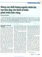 Nâng cao chất lượng nguồn nhân lực tạo bàn đạp cho kinh tế biển phát triển bền vững 