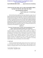 Đánh giá kết quả học tập của học sinh khiếm thính tại một số trường tiểu học hòa nhập thành phố hồ chí minh 