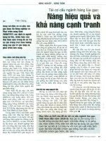 Tái cơ cấu ngành hàng lúa gạo   nâng hiệu quả và khả năng cạnh tranh 