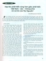 Hợp tác phát triển vùng tam giác phát triển việt nam   lào   campuchia và vai trò của tây nguyên 