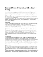 a pros and cons of traveling with a tour group