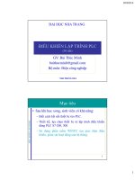 Bài giảng ĐIỀU KHIỂN LẬP TRÌNH PLC