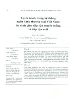Cạnh tranh trong hệ thống ngân hàng thương mại việt nam   so sánh giữa tiếp cận truyền thống và tiếp cận mới 