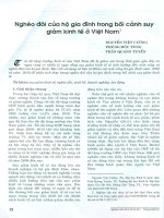 Nghèo đói của hộ gia đình trong bối cảnh suy giảm kinh tế ở việt nam 