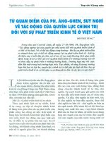 Từ quan điểm của ph ăng ghen, suy nghĩ về tác động của quyền lực chính trị đối với sự phát triển kinh tế ở việt nam 