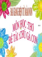 Bài giảng điện tử mầm non lớp Mầm đề tài Chú gà con
