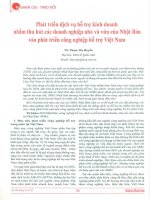 Phát triển dịch vụ hỗ trợ kinh doanh nhằm thu hút các doanh nghiệp nhỏ và vừa của nhật bản vào phát triển công nghiệp hỗ trợ việt nam 