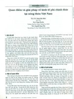 Quan điểm và giải pháp về kinh tế phi chính thức tại nông thôn việt nam 