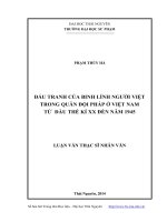 Đấu tranh của binh lính người việt trong quân đội pháp ở việt nam từ đầu thế kỷ XX đến năm 1945