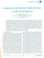 Đánh giá nợ xấu theo quy định việt nam và tiêu chuẩn quốc tế 