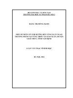 Một số nhân tố ảnh hưởng đến năng suất ngao thương phẩm tại vùng triều xã giao xuân, huyện giao thủy, tỉnh nam định (LV01297)