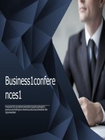 Mẫu business conferences powerpoint template indigo 