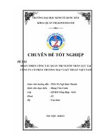 Hoàn thiện công tác quản trị nguồn nhân lực tại Công ty Cổ Phần Thương Mại và Kỹ Thuật Việt Nam