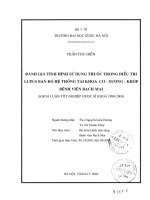 Đánh giá tình hình sử dụng thuốc trong điều trị lupus ban đỏ hệ thống tại khoa cơ   xương   khớp bệnh viện bạch mai
