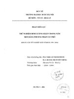 Thử nghiện định lượng selen trong nấm men bằng phương pháp cực phổ