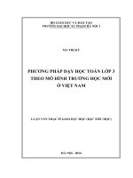 Phương pháp dạy họ toán lớp 3 theo mô hình trường học mới ở việt nam (LV01275)