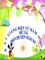Bài giảng điện tử mầm non lớp Mầm đề tài Trò chuyện ngày 83