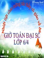 GIÁO ÁN ĐẠI SỐ TOÁN LỚP 6