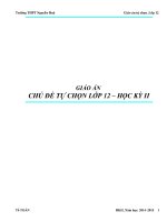 GIÁO ÁN TỰ CHỌN TOÁN 12 NĂM 20152016