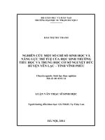 Nghiên cứu một số chỉ số sinh học và năng lực trí tuệ của học sinh trường tiểu học và trung học cơ nguyệt đức huyện yên lạc   tỉnh vĩnh phúc (LV01287)