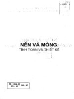 Nền và móng  tính toán và thiết kế