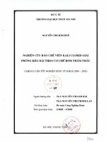 Nghiên cứu bào chế viên kali clorid giải phóng kéo dài theo cơ chế bơm thẩm thấu