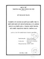 Nghiên cứu đánh giá kết quả điều trị và biến đổi một số chỉ số sinh hóa của bệnh nhân lao phổi AFB ( + ) trong một tháng đầu điều trị bằng thuốc chống lao