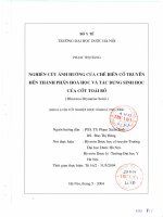 Nghiên cứu ảnh hưởng của chế biến cổ truyền đến thành phần hóa học và tác dụng sinh học của cốt toái bổ (rhizoma drynariae bonii)
