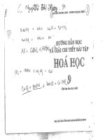 hướng dẫn học và giải chi tiết bài tập hoá học lớp 9 