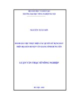 Đánh giá việc thực hiện các quyền sử dụng đất trên địa bàn huyện văn giang tỉnh hưng yên