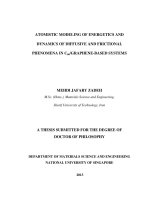 Atomistic modeling of energetics and dynamics of diffusive and frictional phenomena in c60 graphene based systems 